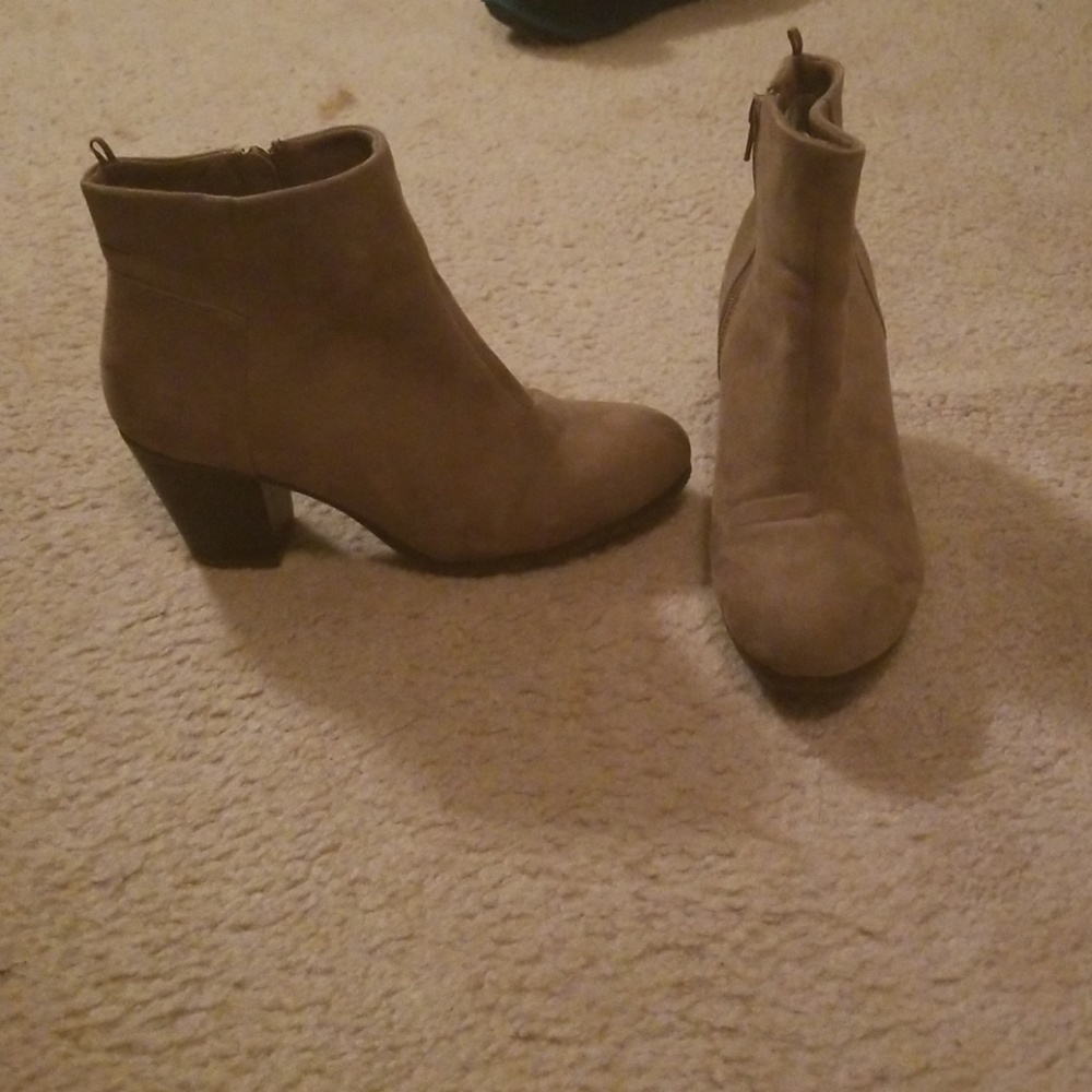 Taupe ankle booties